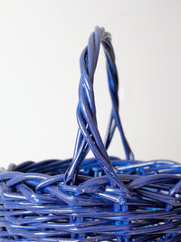 large vintage painted wicker basket