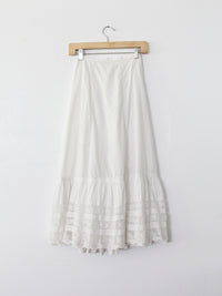 antique Edwardian cotton and lace petticoat