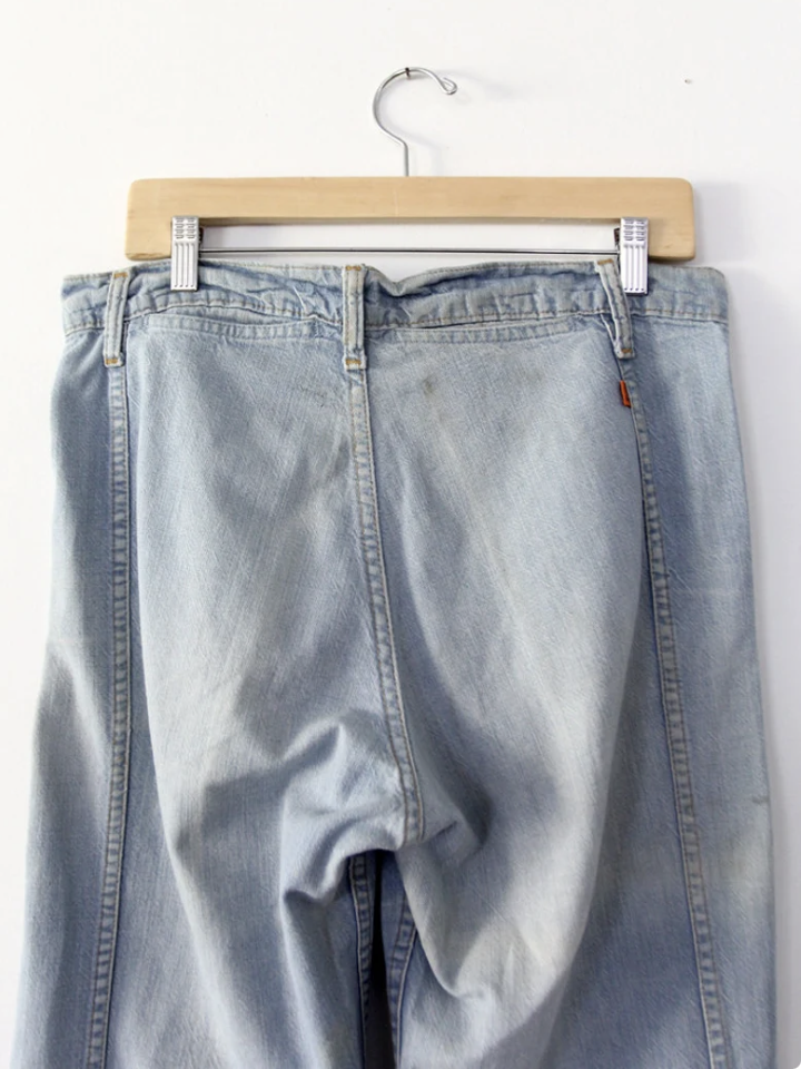 vintage 1970s Levi's panel-seam bell-bottom jeans | 34 x 32