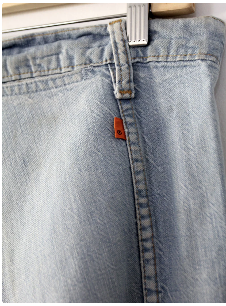 vintage 1970s Levi's panel-seam bell-bottom jeans | 34 x 32