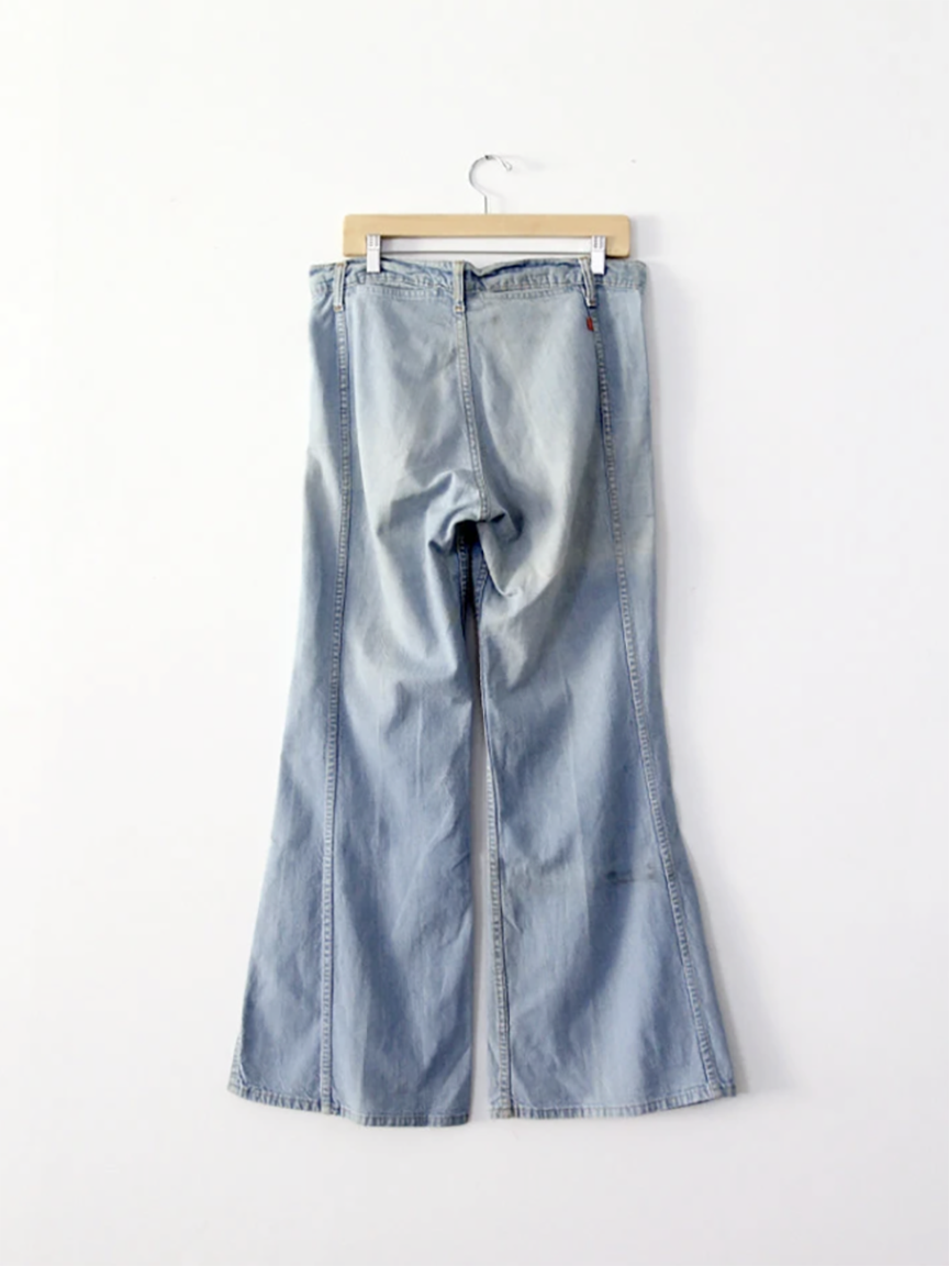 vintage 1970s Levi's panel-seam bell-bottom jeans | 34 x 32