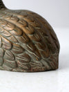 mid century brass partridge bird