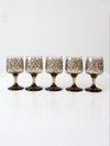 vintage Libbey Prado Scroll wine glasses set of 5