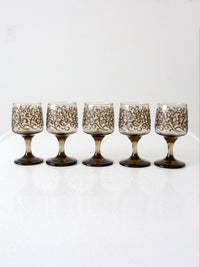 vintage Libbey Prado Scroll wine glasses set of 5