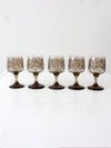 vintage Libbey Prado Scroll wine glasses set of 5