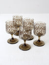 vintage Libbey Prado Scroll wine glasses set of 5