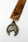 vintage pony skin band with equestrian medallions