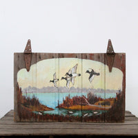 vintage folk art barn wood painting