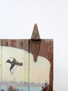 vintage folk art barn wood painting