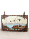 vintage folk art barn wood painting