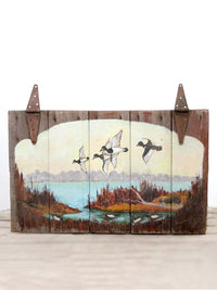 vintage folk art barn wood painting