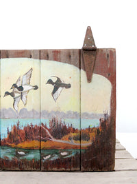 vintage folk art barn wood painting
