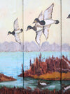 vintage folk art barn wood painting