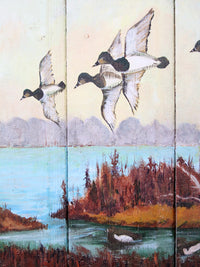 vintage folk art barn wood painting