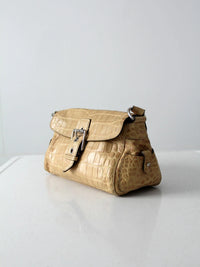 vintage Dooney & Bourke alligator print leather satchel