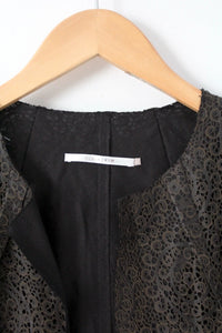 Elaine Kim Leather Jacket Cut Out Fine Leather Coat