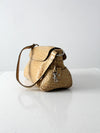 vintage Dooney & Bourke alligator print leather satchel