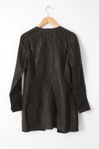 Elaine Kim Leather Jacket Cut Out Fine Leather Coat