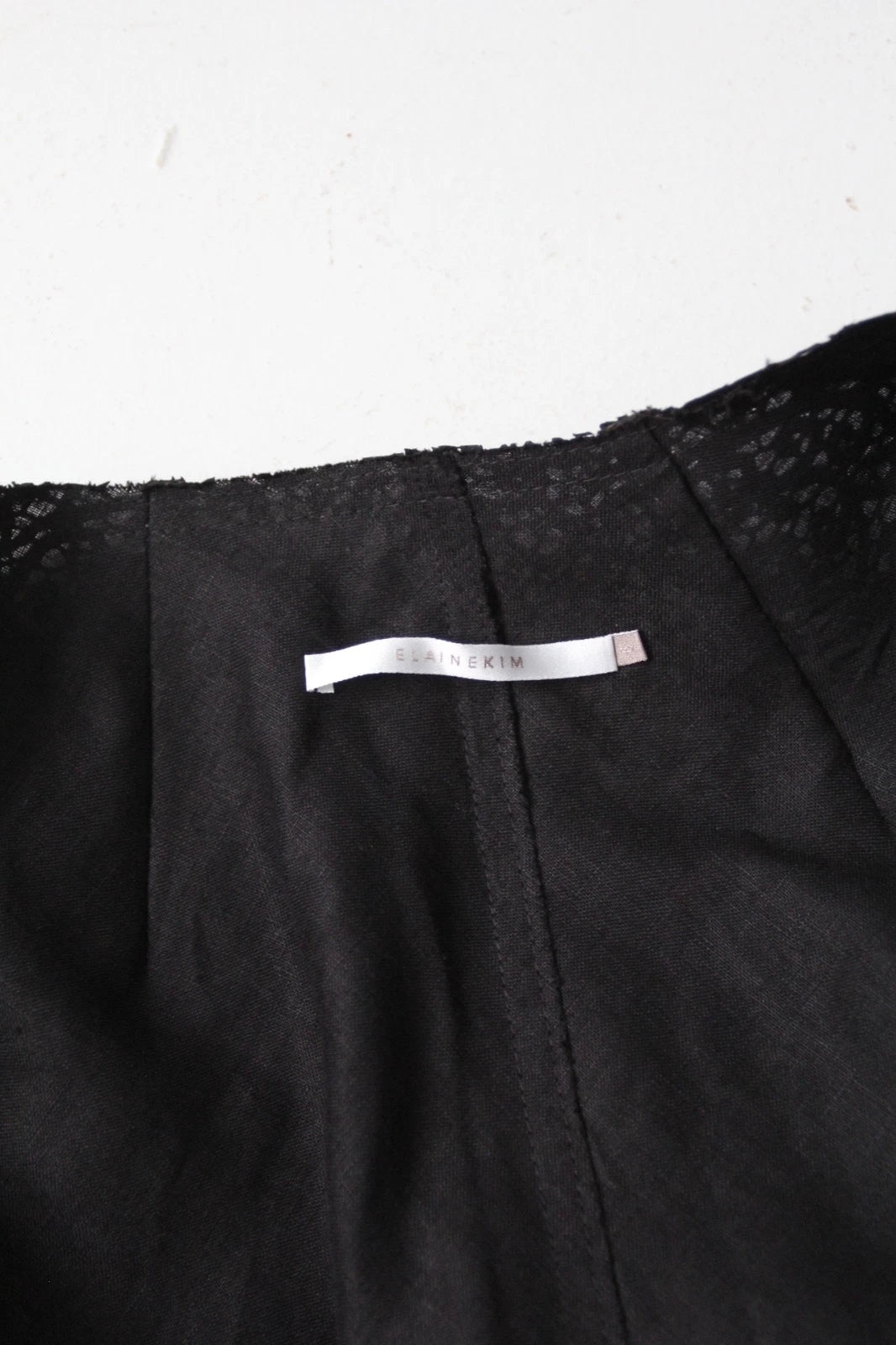 Elaine Kim Leather Jacket Cut Out Fine Leather Coat