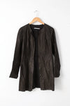 Elaine Kim Leather Jacket Cut Out Fine Leather Coat