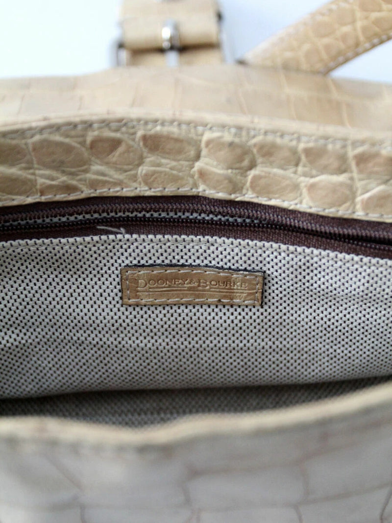 vintage Dooney & Bourke alligator print leather satchel