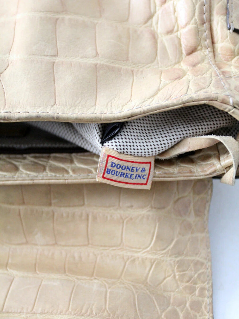 vintage Dooney & Bourke alligator print leather satchel