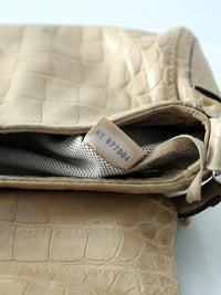 vintage Dooney & Bourke alligator print leather satchel