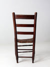 antique splint weave seat chair