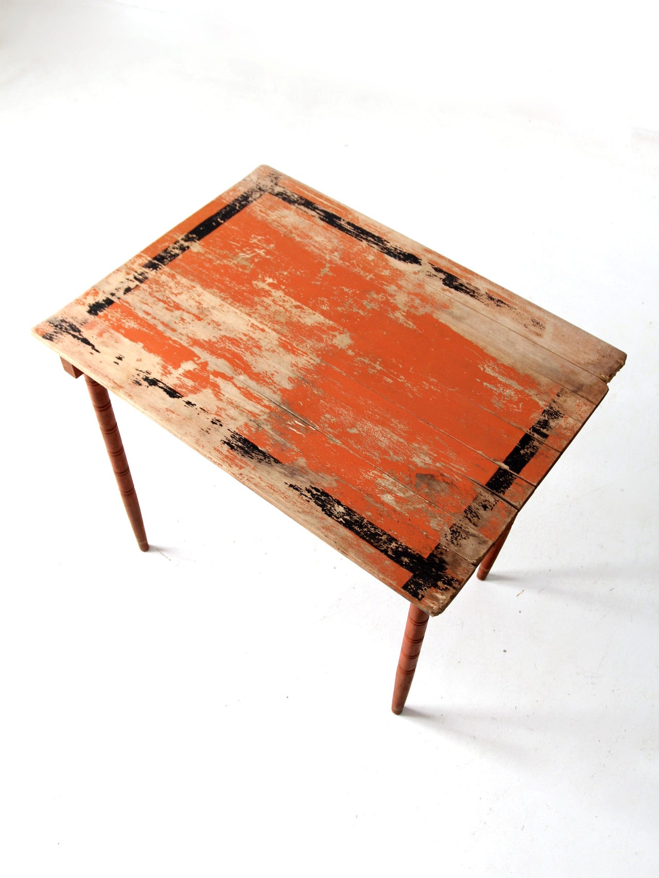 antique painted wood folding table – 86 Vintage