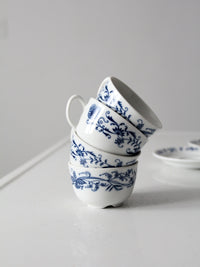 vintage Porsgrund porcelain tea cup and saucer sets