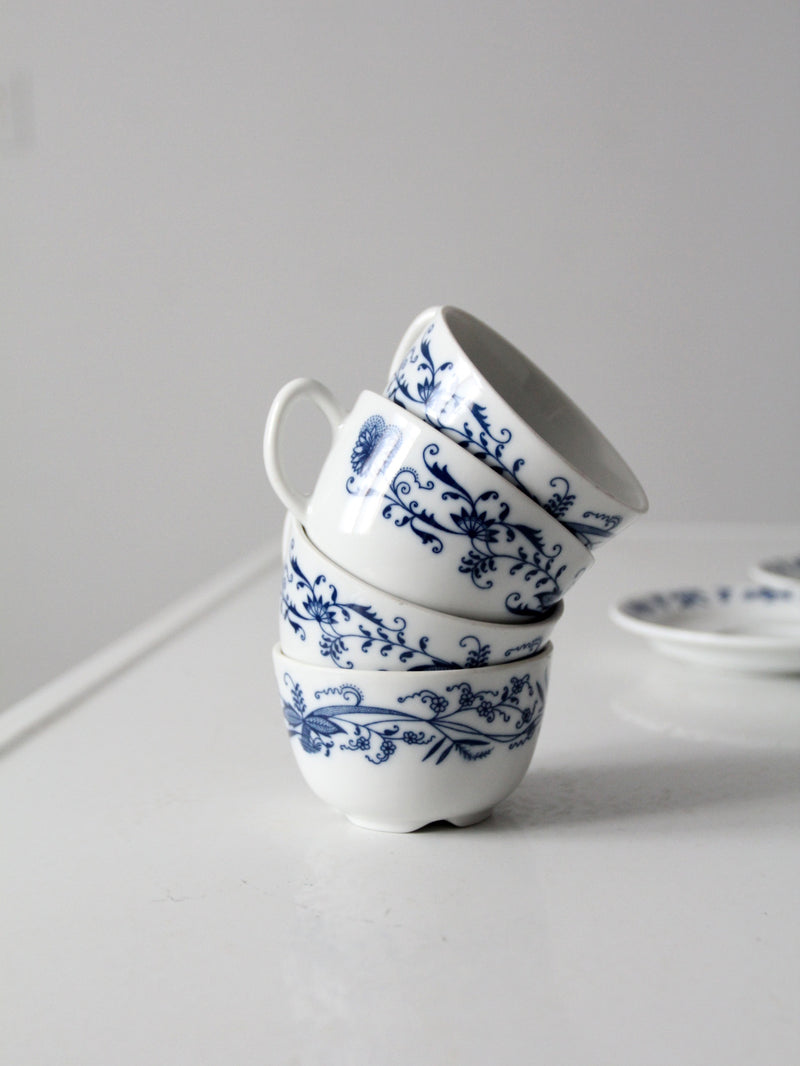 vintage Porsgrund porcelain tea cup and saucer sets