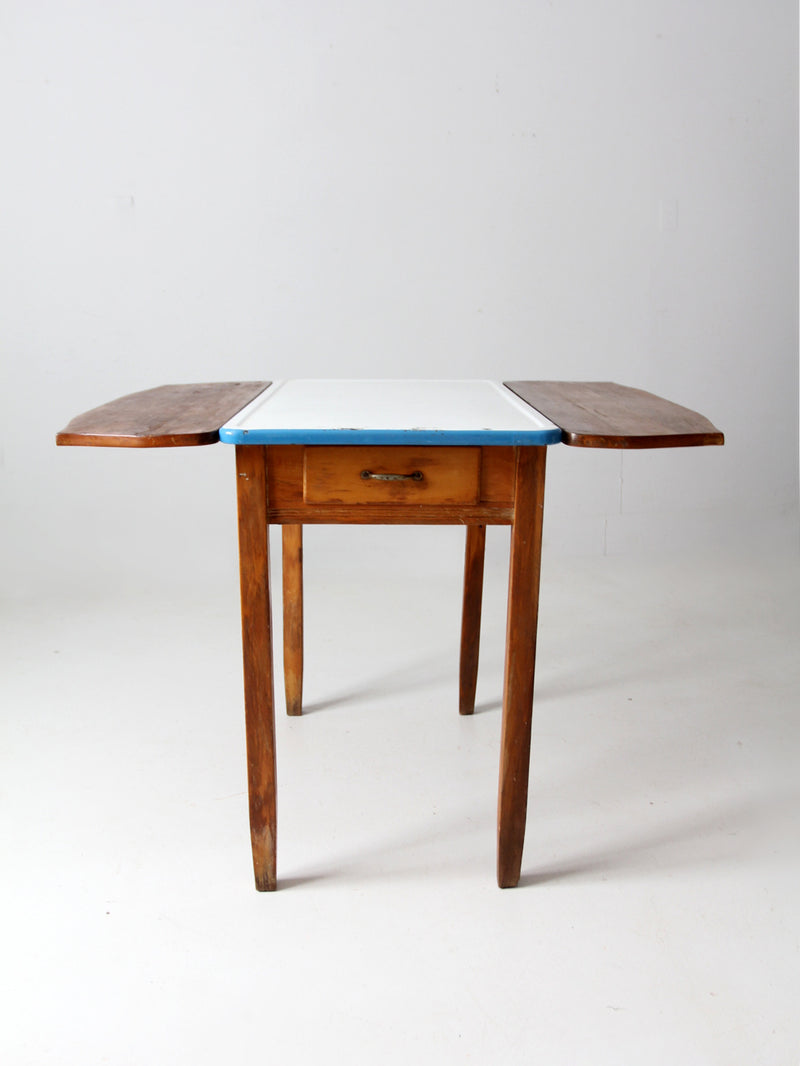 antique enamel top kitchenette table