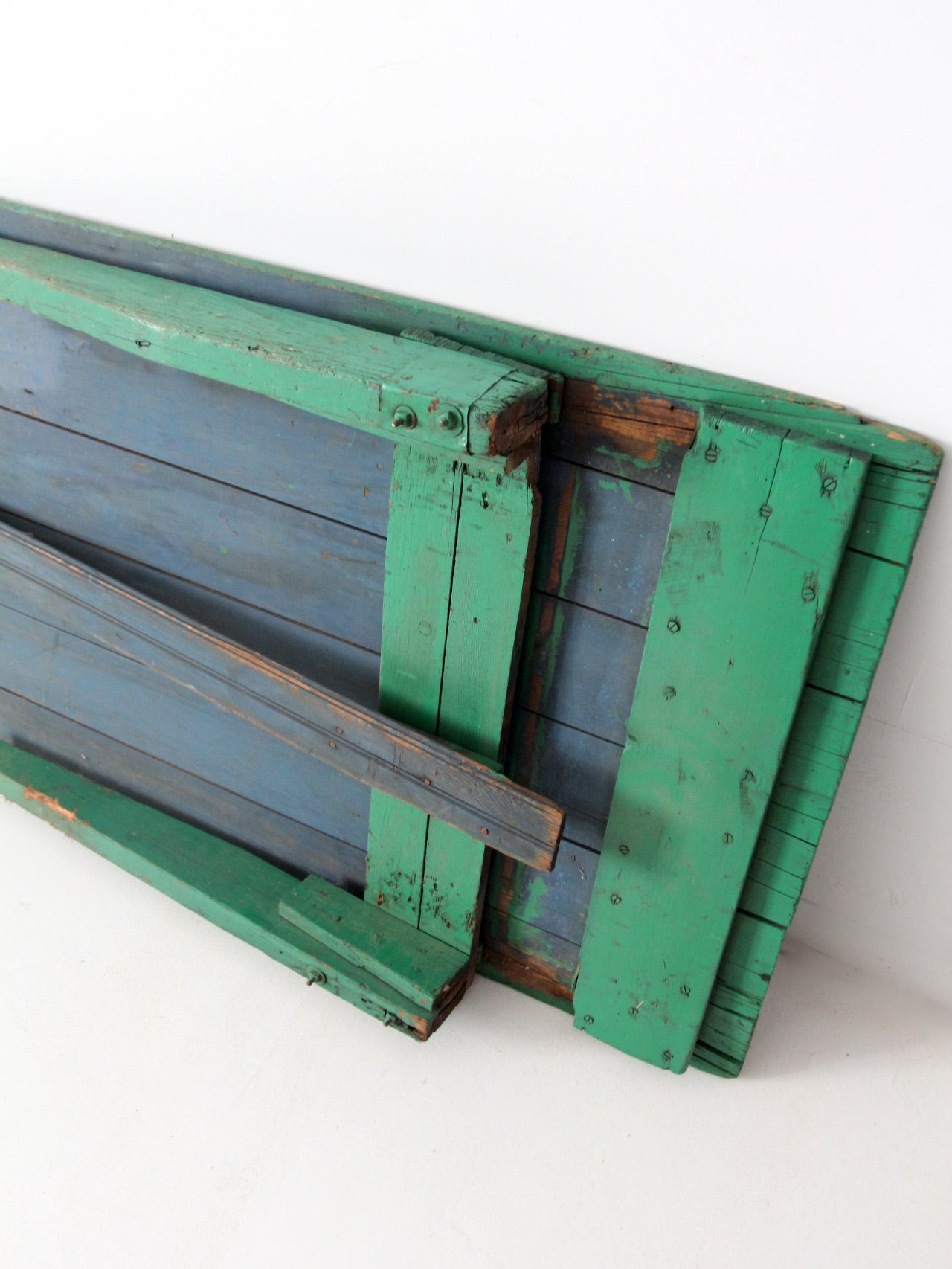 antique wooden folding table 8 ft – 86 Vintage