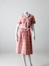 vintage 50s plaid dress