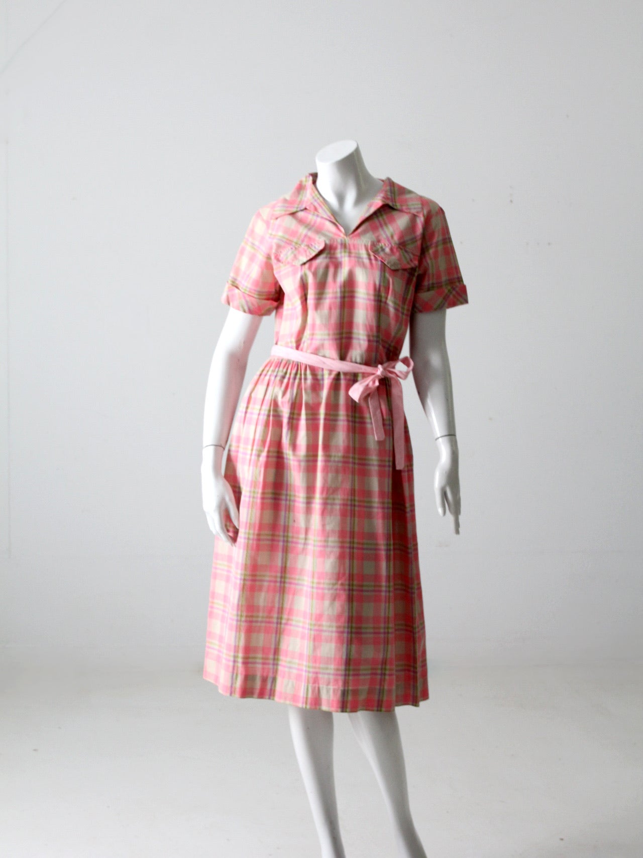 Vintage 50s Plaid Dress
