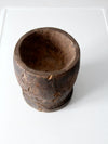 antique wooden mortar