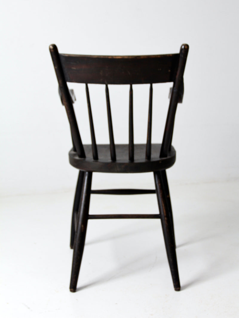 antique stencil back arm chair