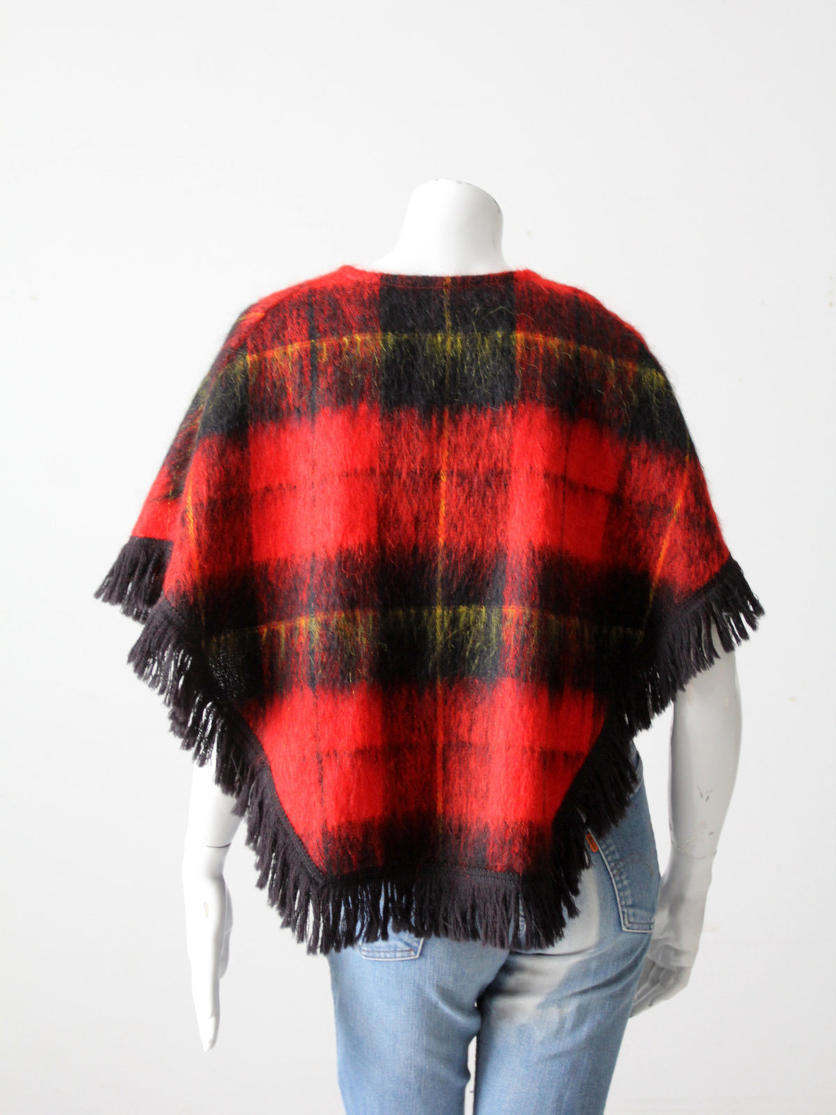 vintage mohair plaid sweater