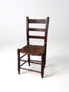 antique splint weave seat chair
