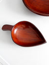 mid-century tropical wooden bowl pair
