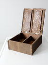 vintage wooden double lid box