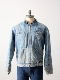 vintage distressed Osh Kosh denim work jacket