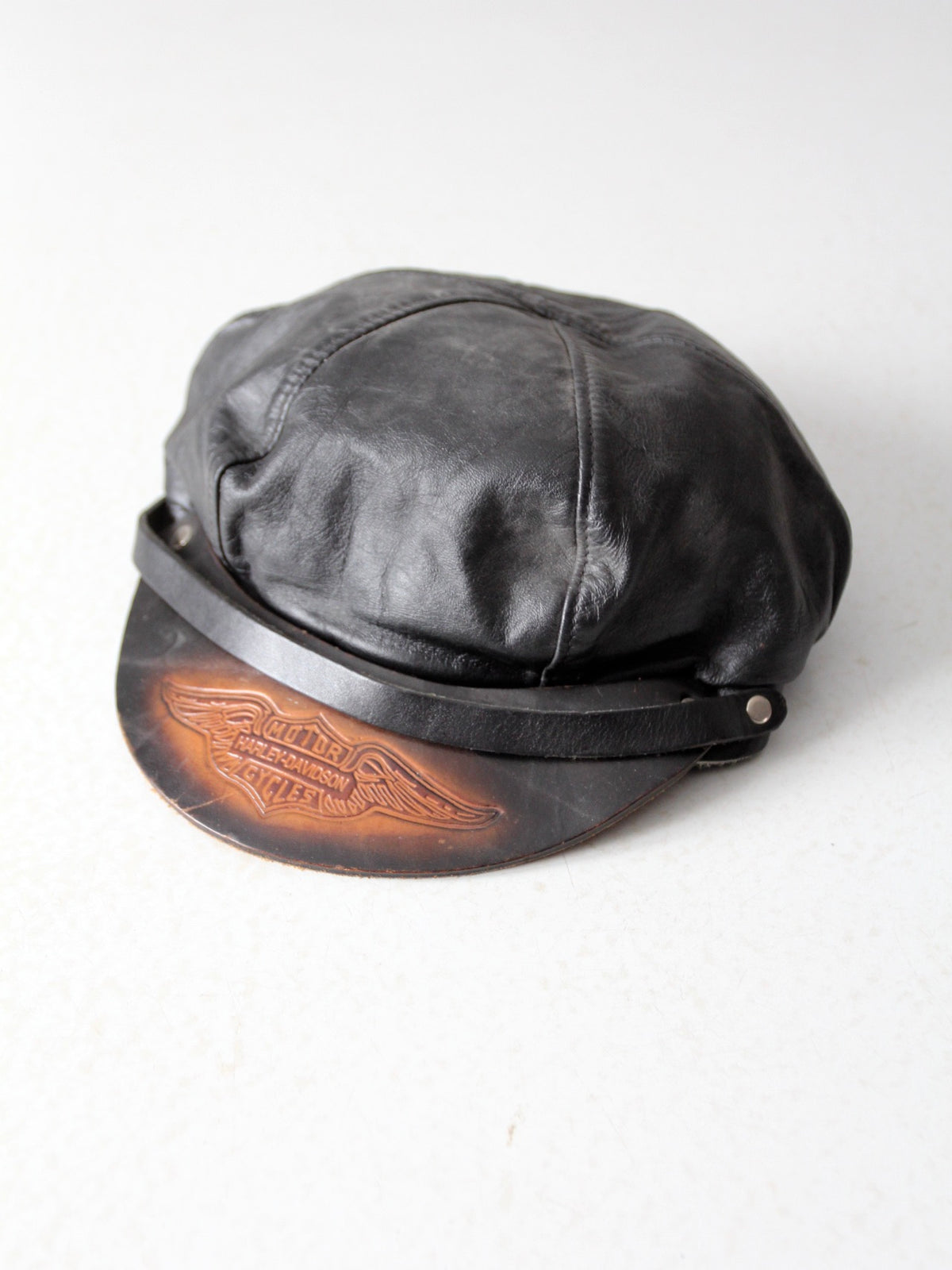 vintage Harley Davidson leather cap – 86 Vintage display picture 2