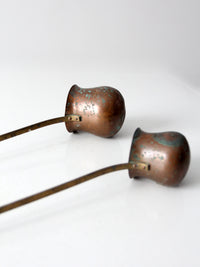 antique copper liquor ladles