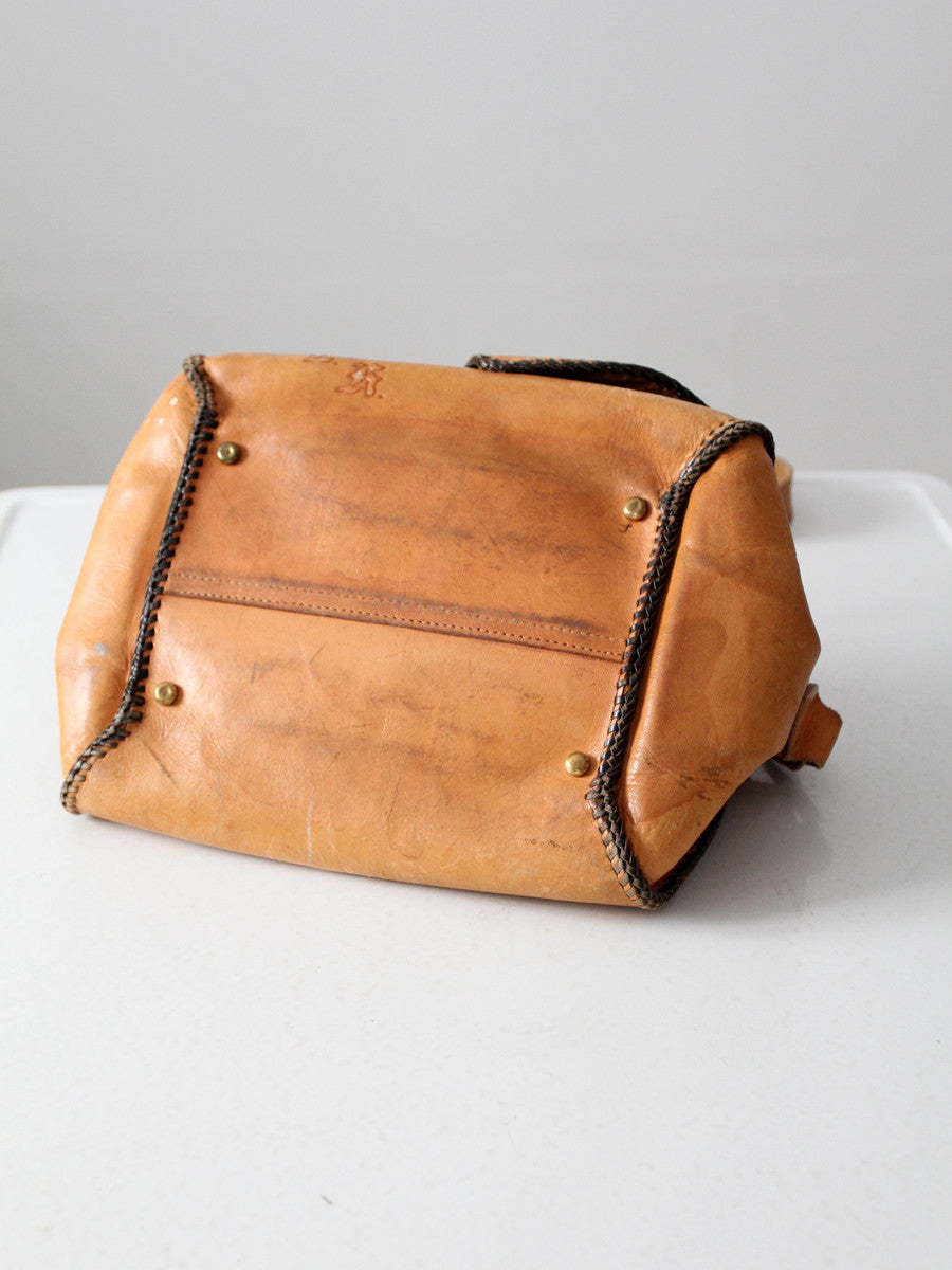 vintage 70s leather bag