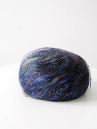 1950s feather pillbox hat