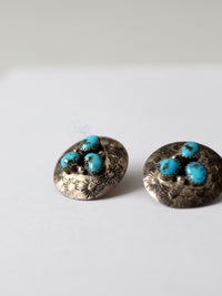 vintage sterling silver and turquoise earrings