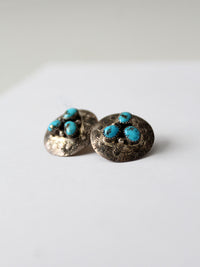 vintage sterling silver and turquoise earrings