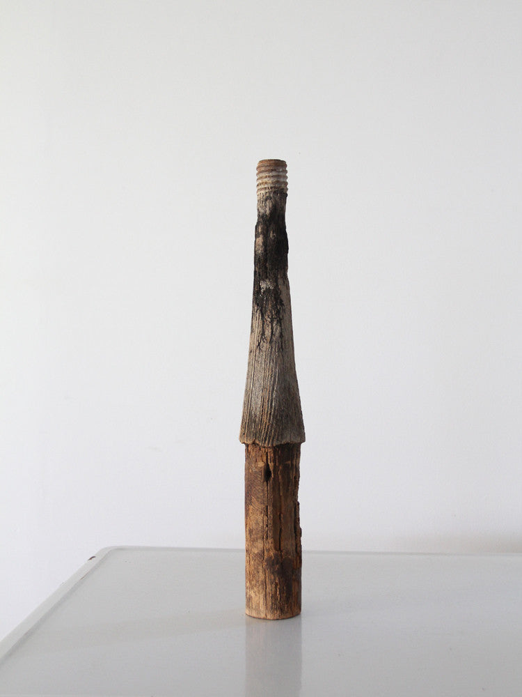antique wood electric peg post