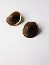 vintage 1940s copper earrings